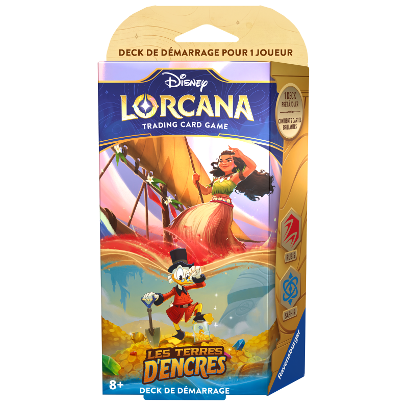 Disney Lorcana : Set 3 - Les Terres d'Encre - Starter Deck assortiment (x8) - FR