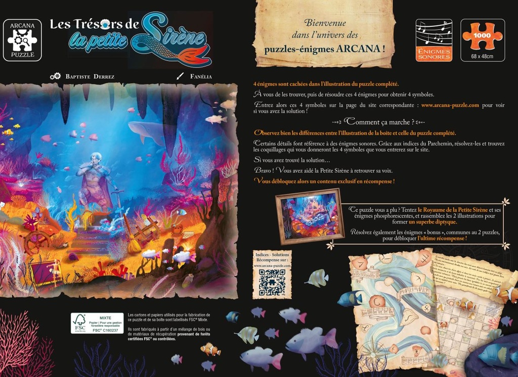 Arcana puzzle : les trésors de la petite sirène - FR