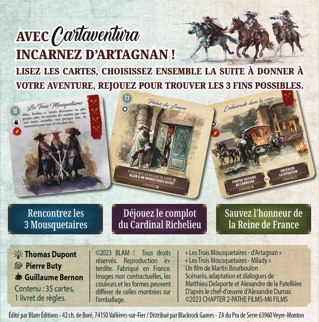 Cartaventura - 3 Mousquetaires - L'honneur de la Reine - FR