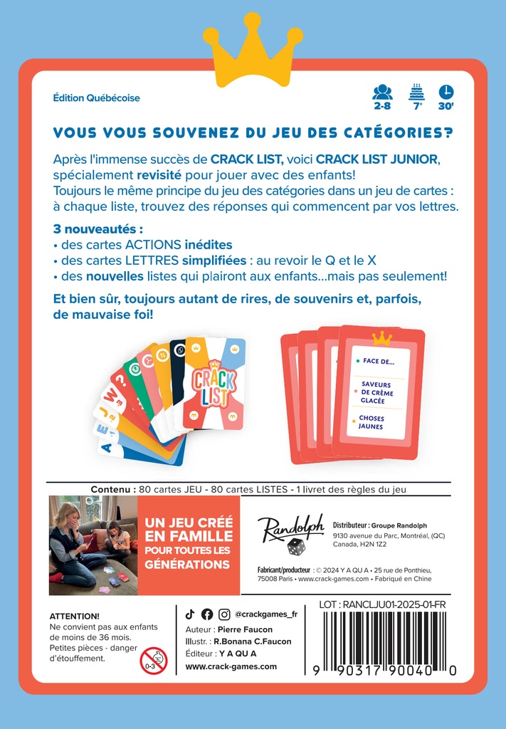 Crack List Junior : Éd. Québécoise - FR