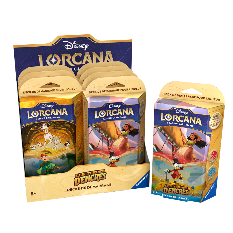 Disney Lorcana : Set 3 - Les Terres d'Encre - Starter Deck display (x8) - FR