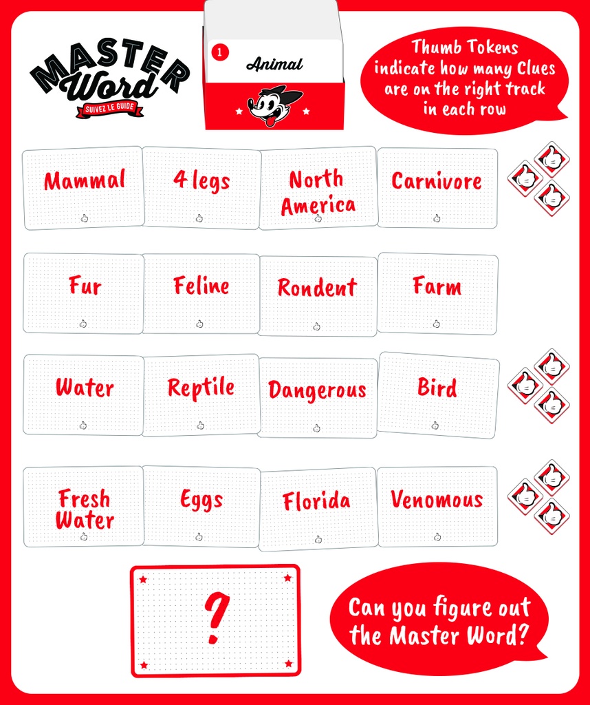 Master word Follow the guide - EN