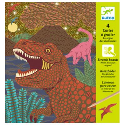 Carte à gratter - Le règne des dinosaures (Djeco)