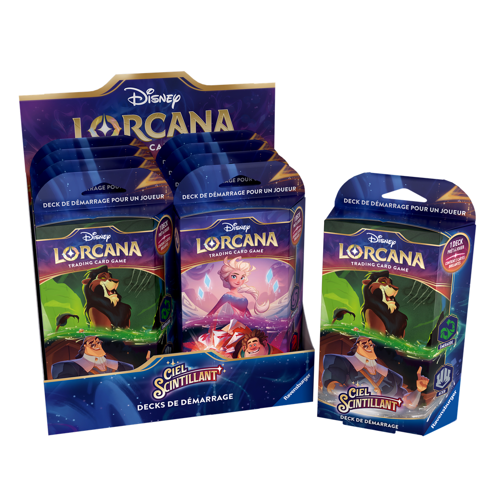 Disney Lorcana : Set 5 - Ciel Scintillant - Starter Deck Display (x8) - FR